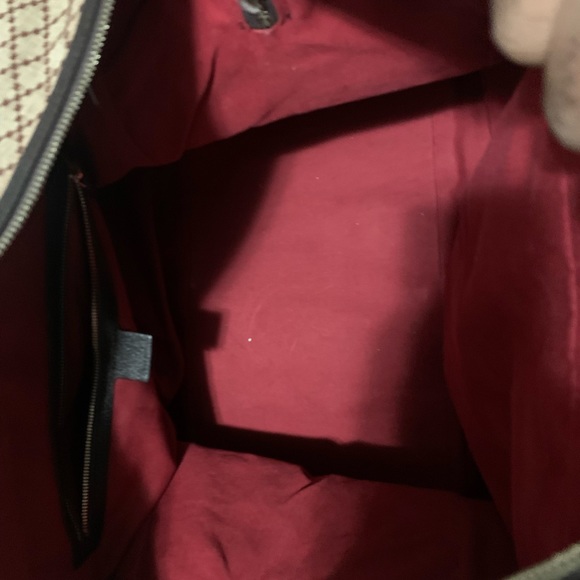 Pre-owned Gucci duffle bag in beige/brown diamanté canvas and brown pigskin trim - Picture 14 of 14